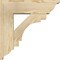 Ekena Millwork Merced Traditional Rough Sawn Bracket w/ Offset Brace, Douglas Fir, 6"W x 18"D x 18"H BKT0604X18X18MRC01RDF - alternate 4